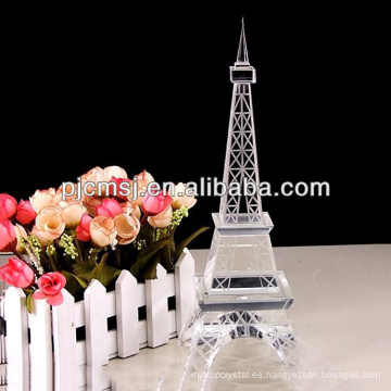 Transparente hermosa torre Eiffel de cristal para recuerdos de París